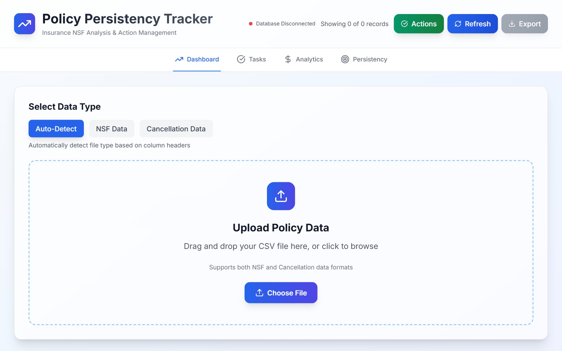 Policy Persistency Tracker